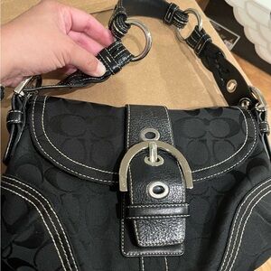 Coach - Soho black signature shoulder bag - dust bag included